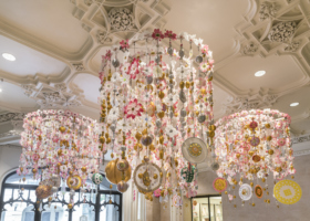 Exhibition view of Using Walls, Floors, and Ceilings: Beatriz Milhazes at The Jewish Museum, NY