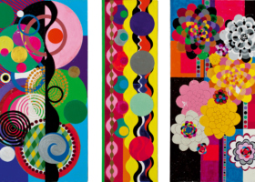 Reprodução de quadro de Beatriz Milhazes