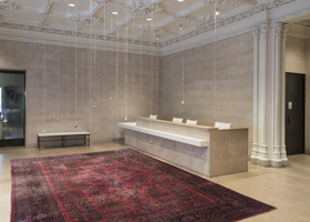 Exhibition view of Using Walls, Floors, and Ceilings: Valeska Soares at The Jewish Museum, NY