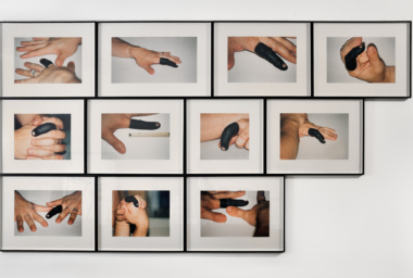 Image shows Douglas Gordon's "Three Inches (black)", 1997 11 C-prints 31 3/4 x 41 3/8 inches (80.6 x 105.1 cm) Edition 3 + 1 At least one Edition was sold as individual pieces Yvon Lambert Inv# DOGO-0454)