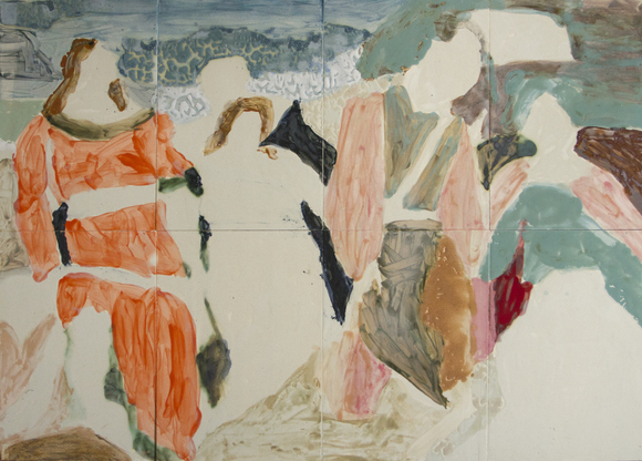 SEPULTAMENTO (THE ENTOMBMENT), 2018 CERÂMICA ESMALTADA EM ALTA TEMP. 100CM X 140CM (8 PLACAS DE 50CM X 35CM)